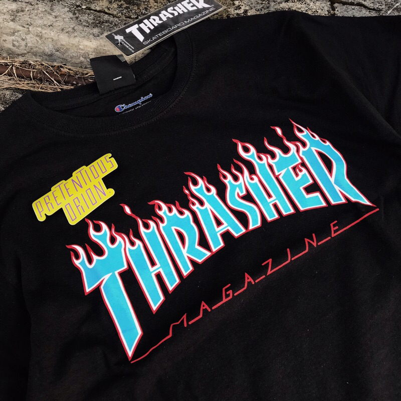 Thrasher T-shirt Champion Skate Magazine Original Japan Licensed