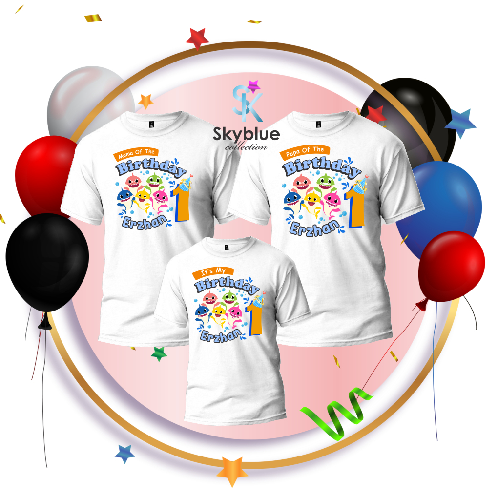 BERGARANSI  Baju Kaos Couple Keluarga | Kaos Family Ultah Anak | Kaos Print Warna Free Custom Motif/