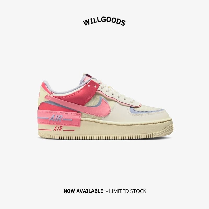 Nike Air Force 1 Shadow Pink Coral Indigo Haze Original Resmi BNIB