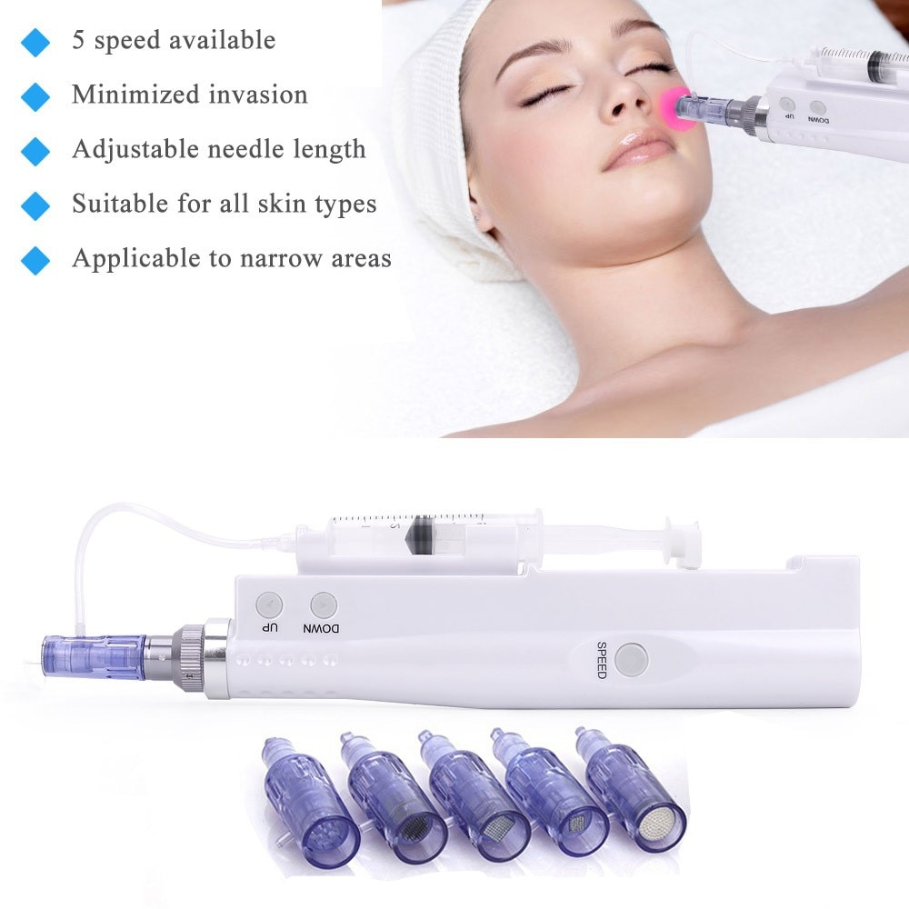 ❣️Garansi&amp;Hadiah❣️2 in 1 dermapen mesogun mesotheraphy injeksi serum vanadium dr pen nebulizer hyaluronic ez injector