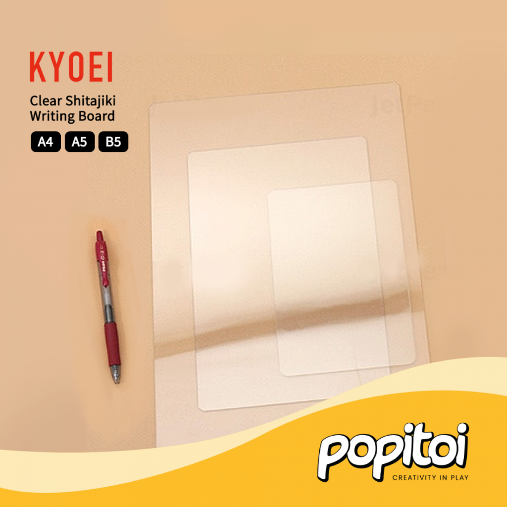 

Kyoei PET Clear Shitajiki Writing Board A5 B5 A4 Papan Alas Tulis Slim Transparan Bening