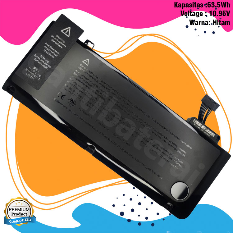 Baterai Mac Pro 13inc A1322 /A1278 Tahun 2010-2012