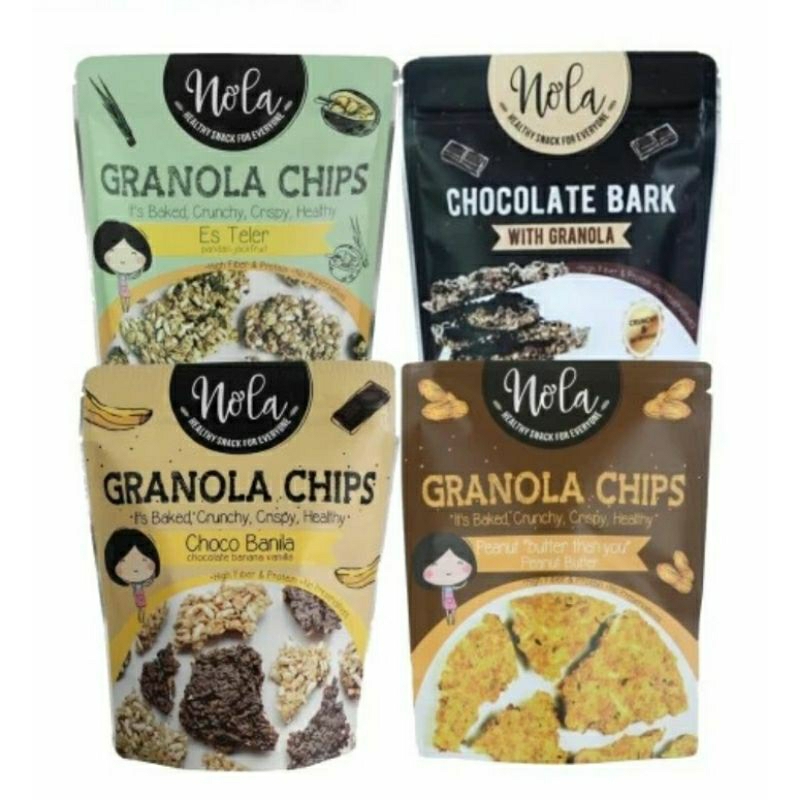 ✔MURAH NOLA GRANOLA CHIPS 100gr / Snack Sehat