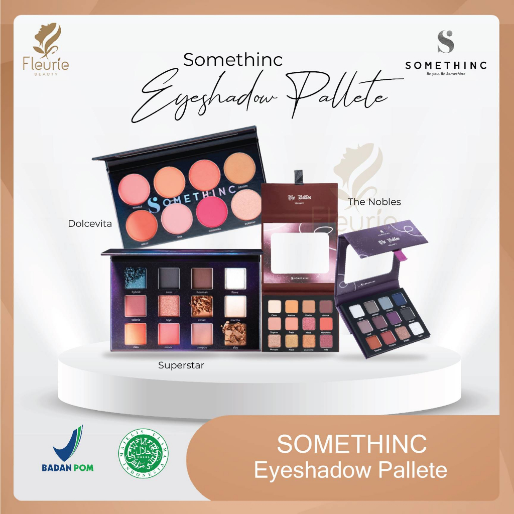 Somethinc Eyeshadow Pallete Superstar 12 Warna / Dolcevita 8 Warna /  The Nobles Volume 1 Volume 2 - Matte Shimmer Glam Original BPOM