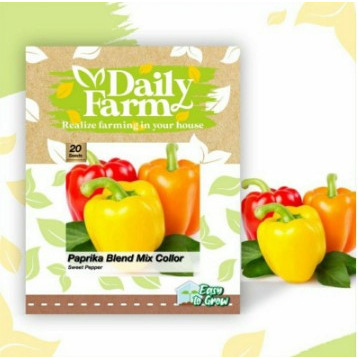 bibit benih sayuran buah PAPRIKA BLEND MIX COLOR sweet pepper 20 butir Daily Farm hidroponik urban f