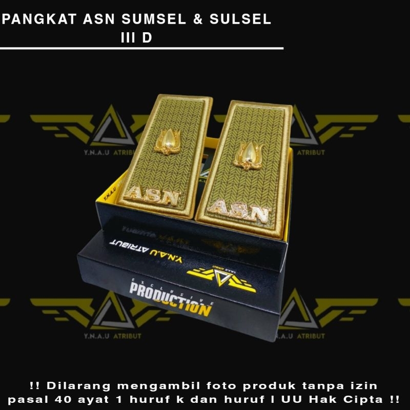 ATRIBUT ASN / PANGKAT ASN SUMSEL & SULSEL GOLONGAN 3D EXCLUSIVE