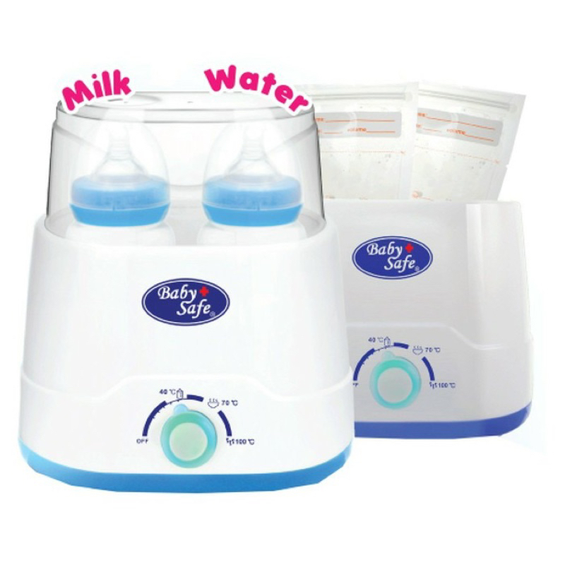 BABY SAFE-PEMANASA ASI 4IN1 TWIN BOTOL WARMER &amp; STERILIZER/PENGAHANGAT SUSU