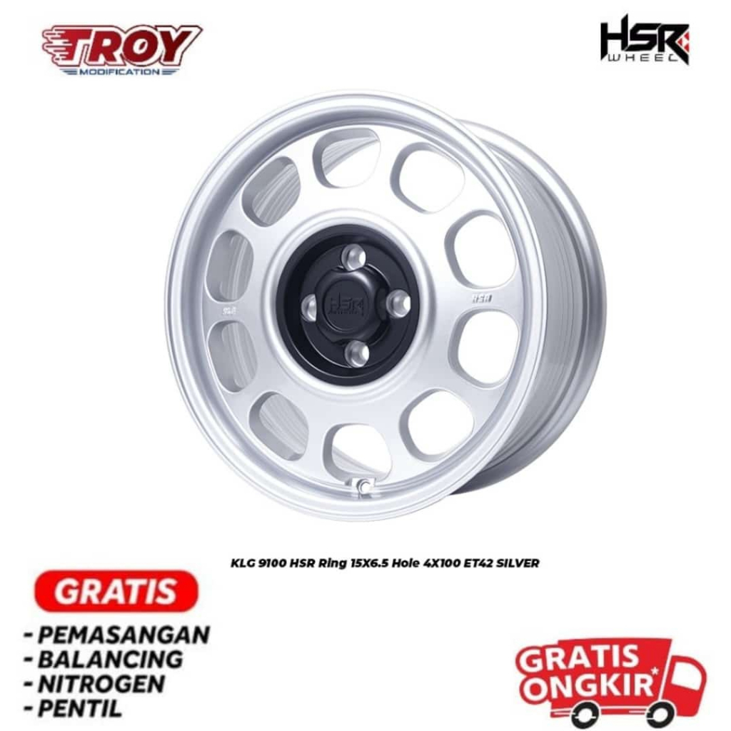Velg Mobil Clasik Ring 15 HSR KLG 9100 Single Pcd 4X100 Brio,Yaris,Jazz