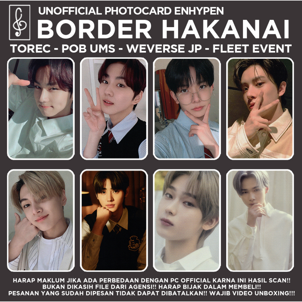 [REPLIKA EN-] BORDER HAKANAI BENEFIT PHOTOCARD UNOFFICIAL