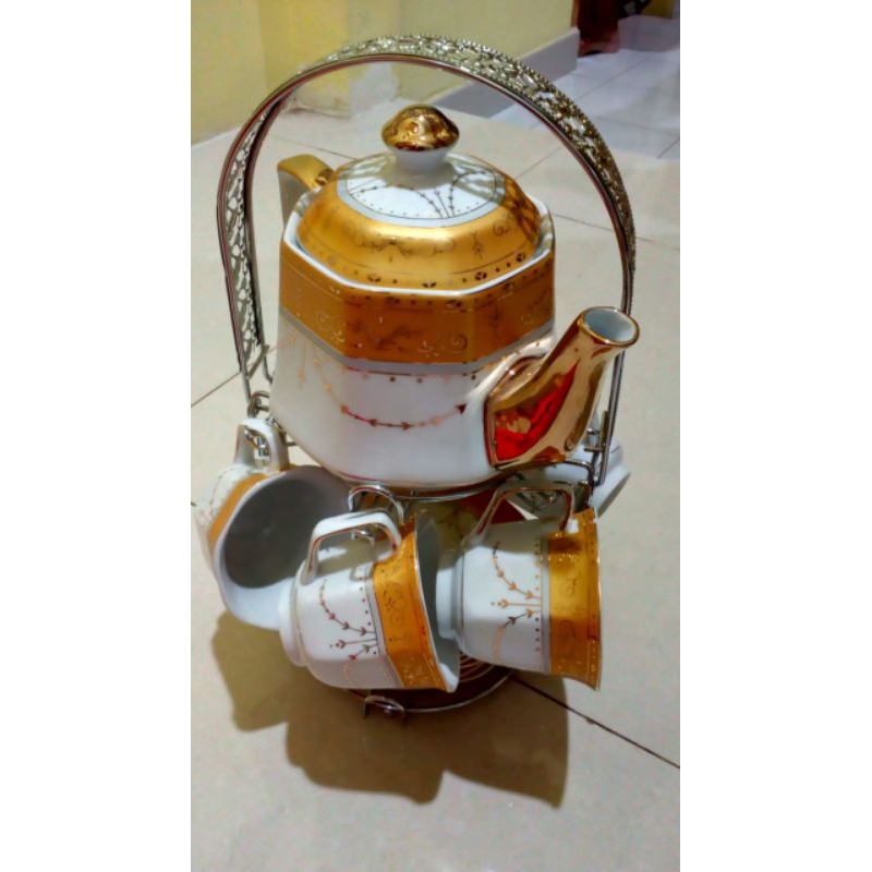 SALE VICENZA SET GELAS C78 cangkir segi delapan MOTIF PADI