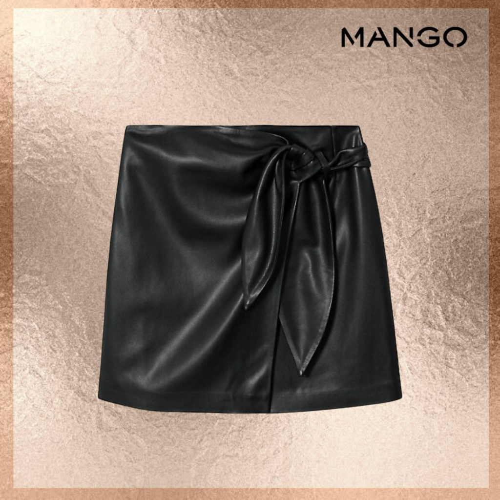 Preloved MANGO LEATHER SKIRT - rok kulit