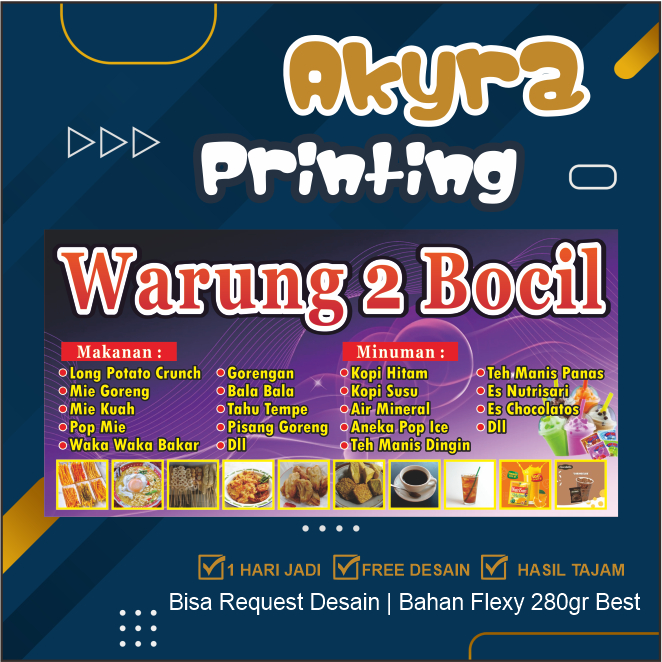 cetak spanduk dagang/banner usaha/spanduk warung/banner toko/free desain