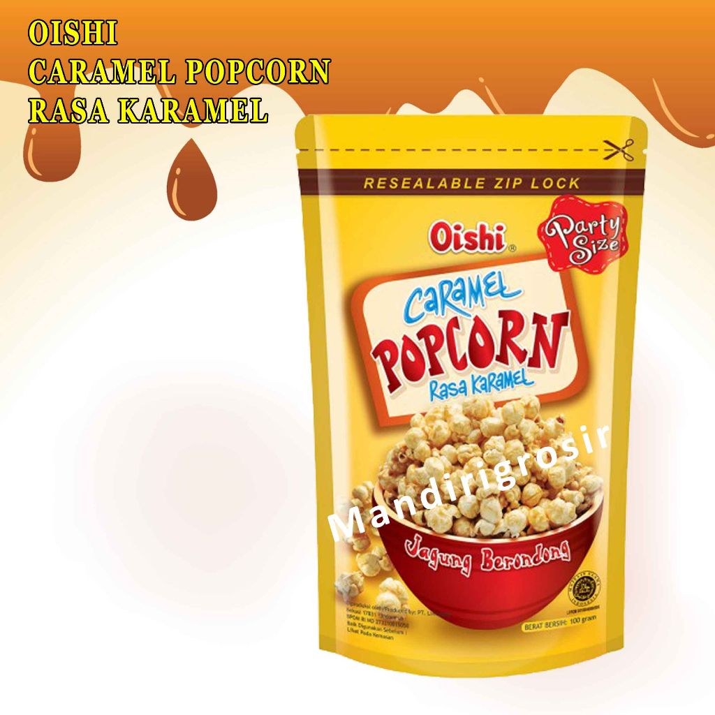 Popcorn* Oishi* Caramel* Jagung berondong* 100g