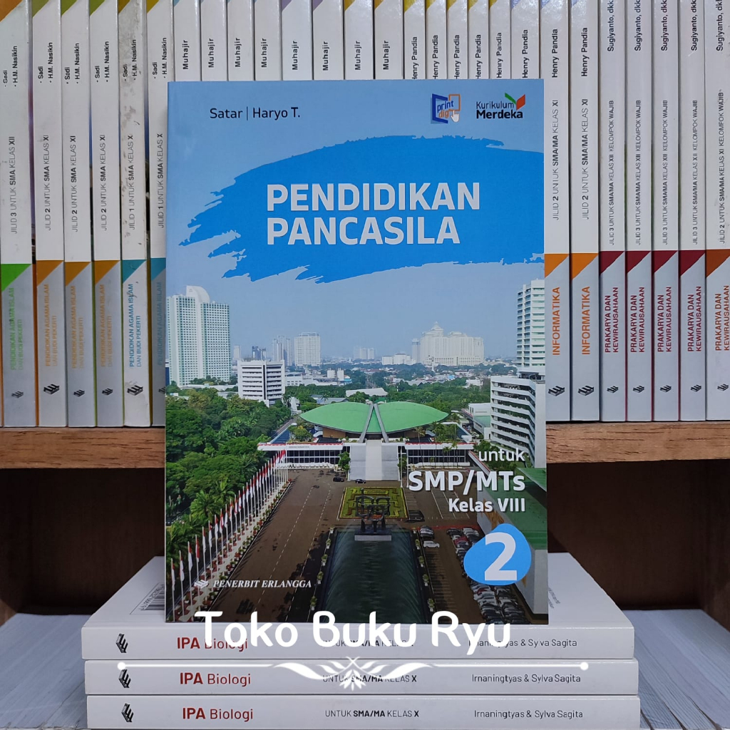 Buku Pendidikan Pancasila Kelas 2 SMP Kurikulum Merdeka Erlangga