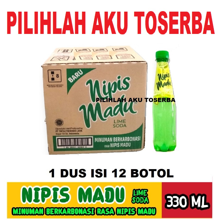 Minuman NIPIS MADU Lime Soda Pet 330 ml - ( HARGA 1 DUS isi 12 btl)