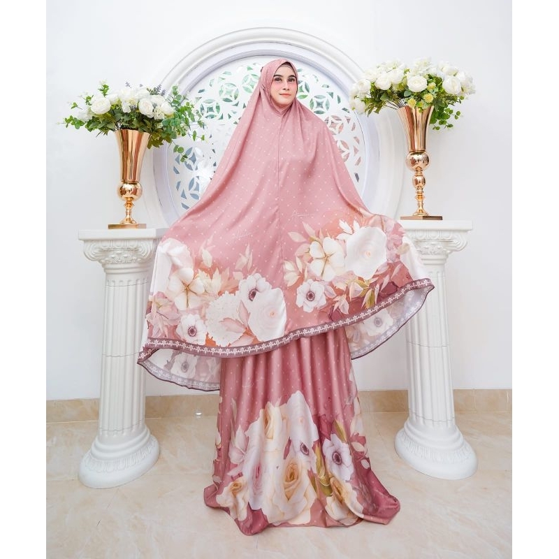 (COD) New Mukena Set Dior Silk by Humaira