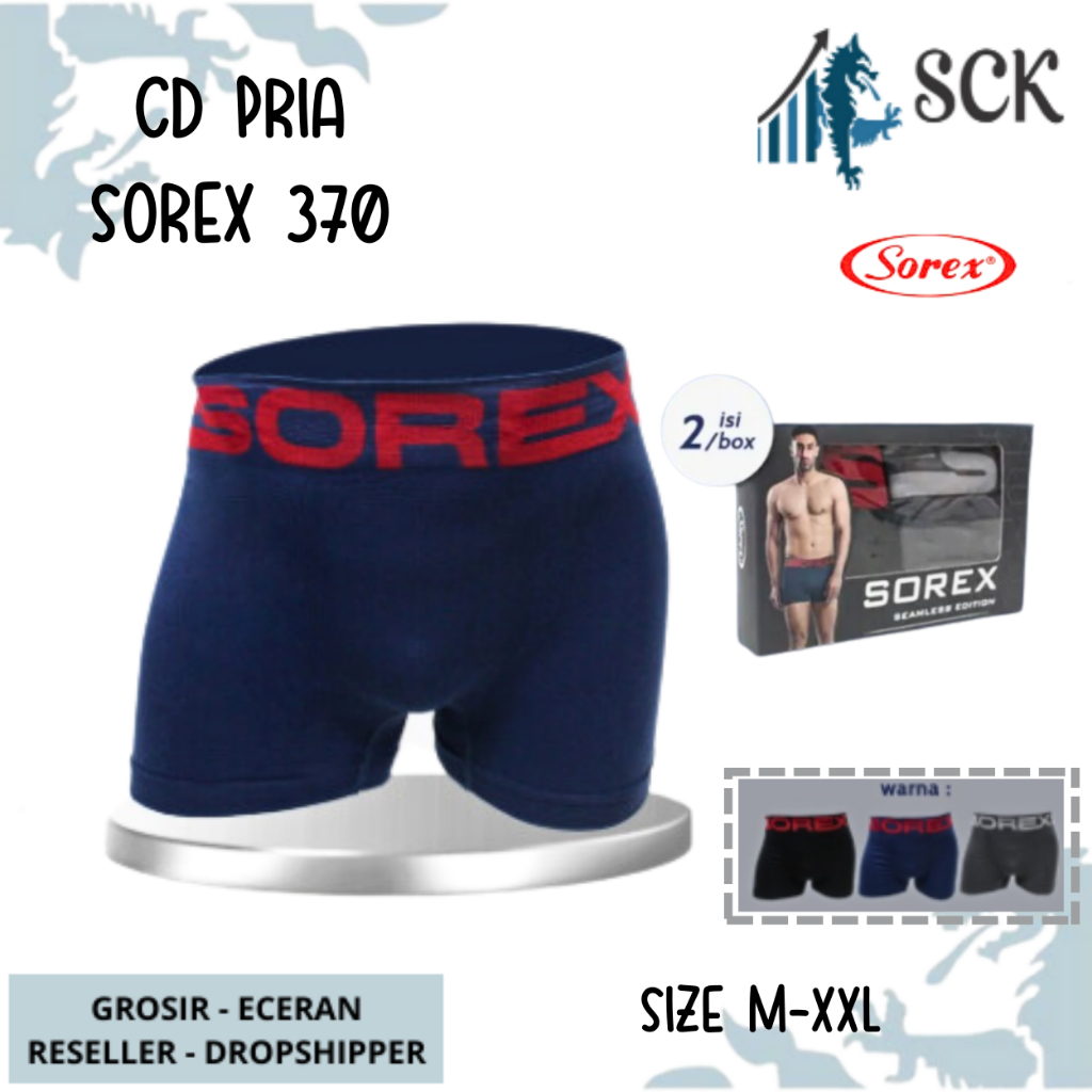 [ISI 2] CD Pria SOREX 370 / Boxer Cowok CD Cowok SOREX - sckmenwear GROSIR