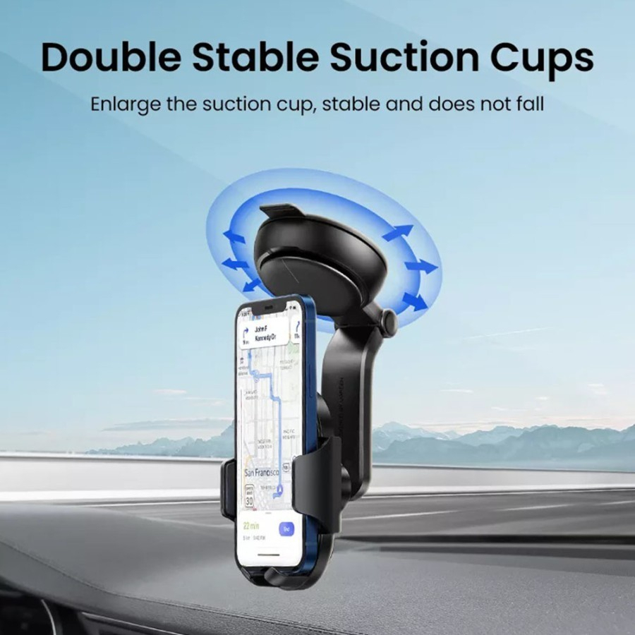 UGREEN Car Mount Phone Holder Stand Dudukan Penjepit HP Suction Cup Dashboard Kaca Mobil 20473