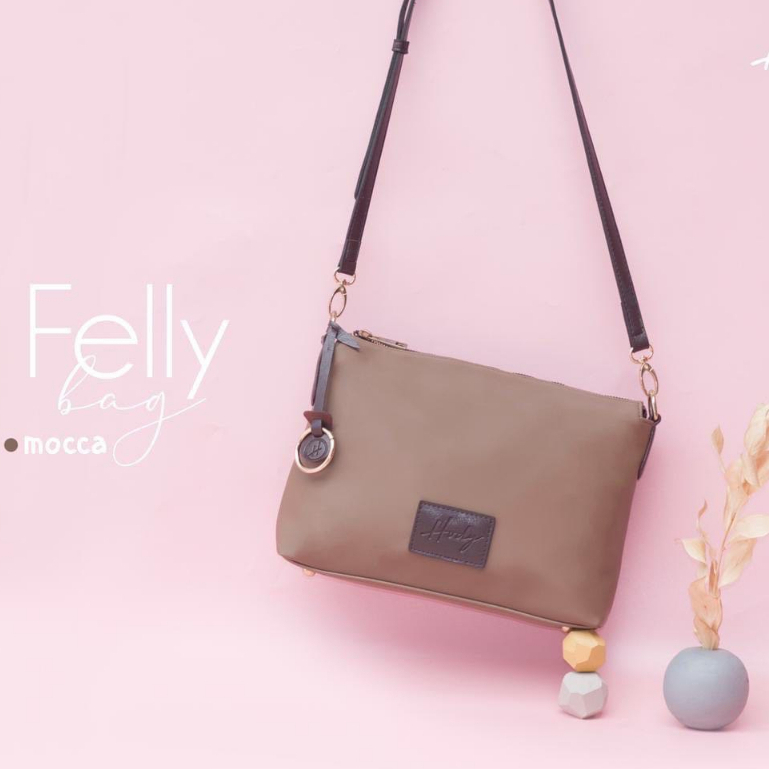 Tas Wanita Selempang Kekinian HODY Felly Bag Sling Bag Premium Waterproof MOCCA Moka