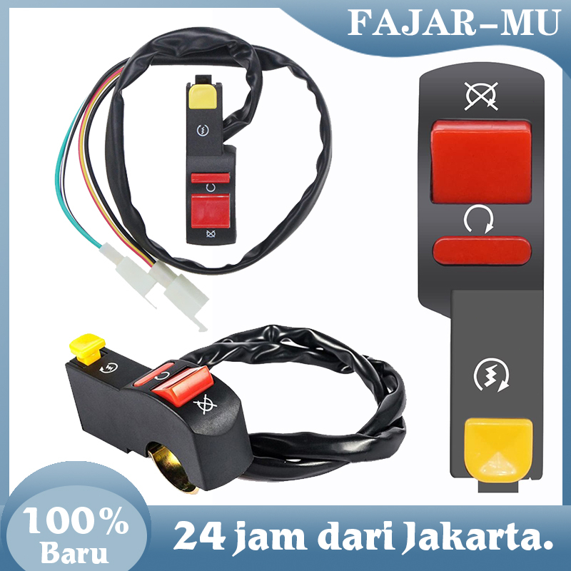 Saklar Motor Universal 3 Tombol Saklar Starter Motor Power Switch On Off Saklar Engine Stop Motor