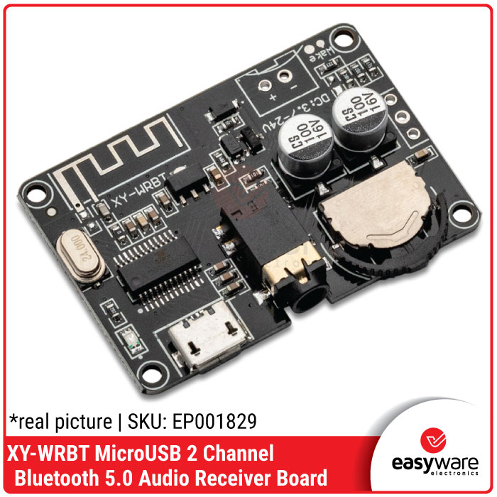 XY-WRBT MicroUSB 2 Channel Stereo Bluetooth 5.0 Audio Receiver Board