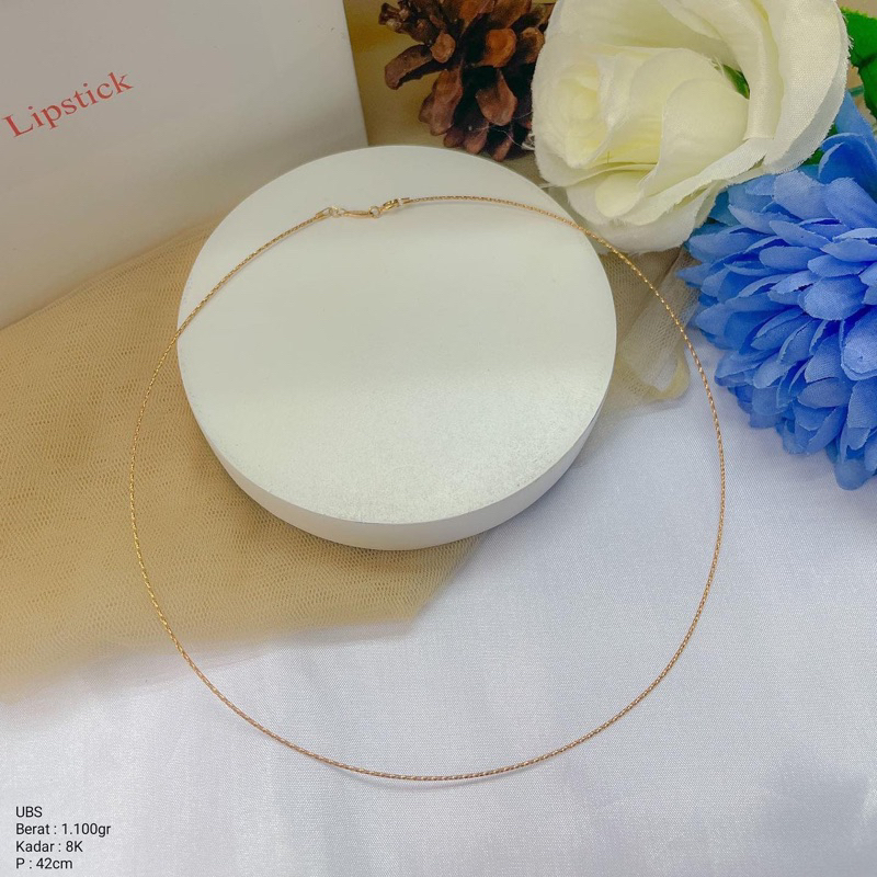Perhiasan Kalung Emas Choker Kawat UBS 8k / 375