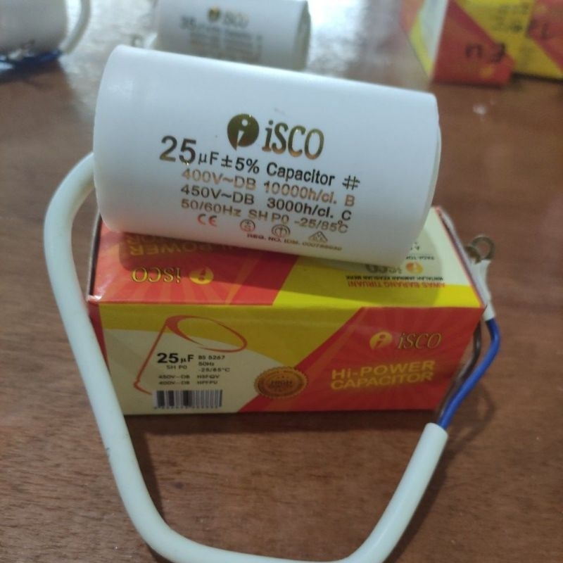 kapasitor mesin 25uf (Isco)/ capacitor mesin 25uf Isco HIGH QUALITY