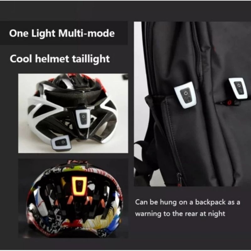 Lampu Led Belakang Sepeda Support Sadel Tas for Helm Rockbros GUB Cairbull