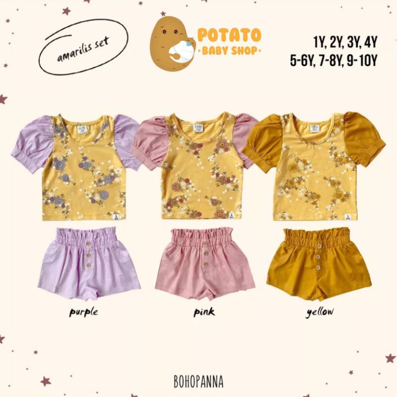 Bohopanna Amarilis Set 1Years s/d 8Years - Setelan Boho Baby