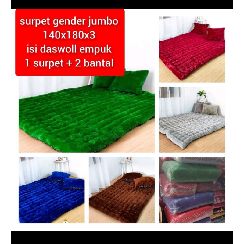 KASUR / SURPET JUMBO ISI DASWOOL EMPUK 1 SURPET 2 BANTAL