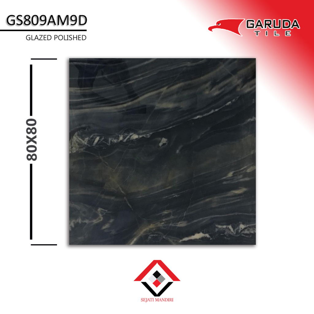 granit 80x80 - motif marmer - garuda gs809am9d