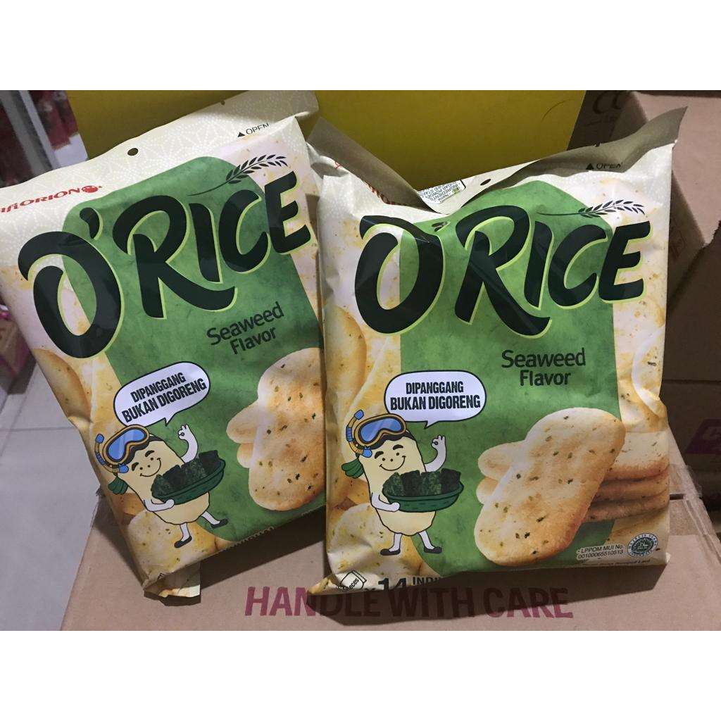 DELFI ORION O'RICE CRACKERS 1 KARTON (ISI 10 BUNGKUS) GROSIR