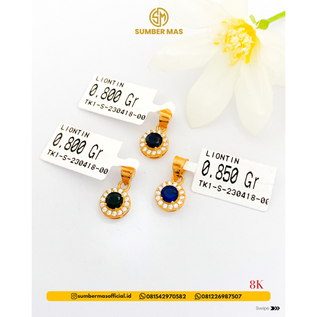 LIONTIN BLUE SAPHIRE FASHION 8K - SUMBER MAS