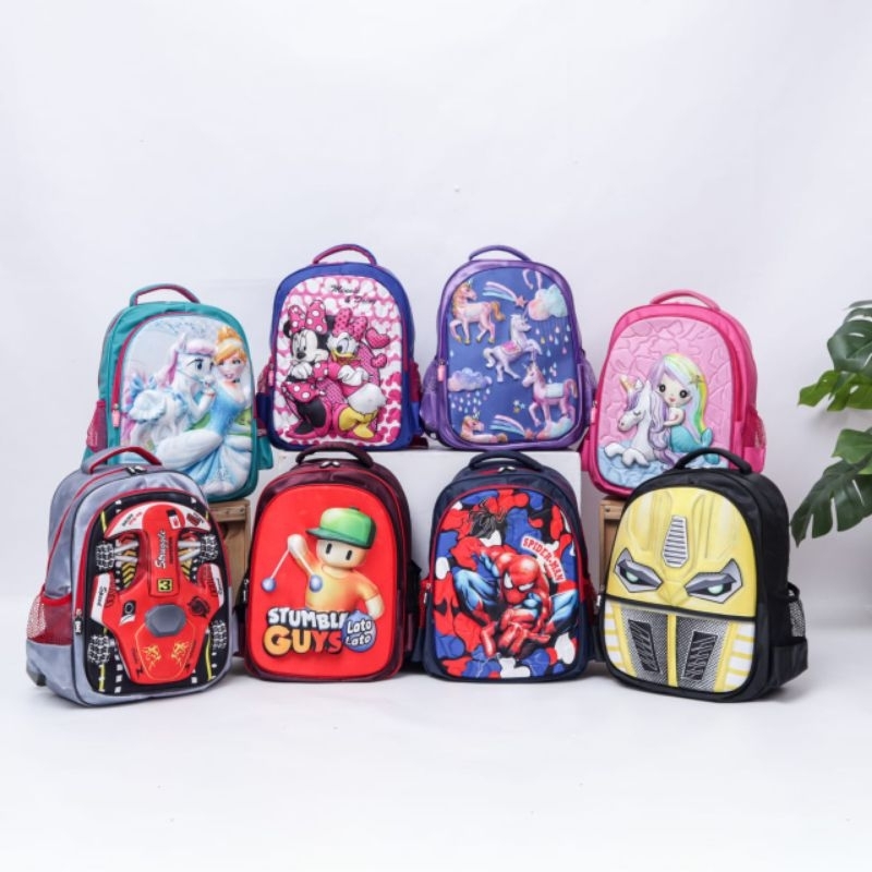 tas erglas school bag tas sekolah anak SD TK tas embos timbul