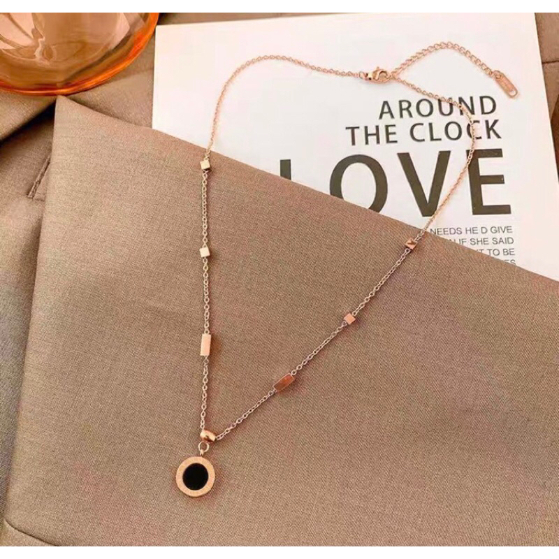 kalung Titanium Bulgari Wanita korea Anti Karat