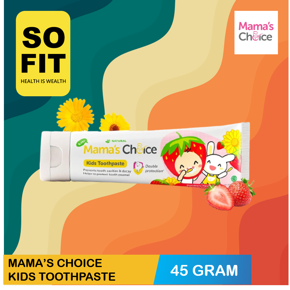 Mama`s Choice Baby &amp; Kids Toothpaste 45gr / Mama Choice Tooth Paste 45 gr / Mamas Choice Pasta Gigi Anak Bayi 45ml / Odol Bayi 45gr