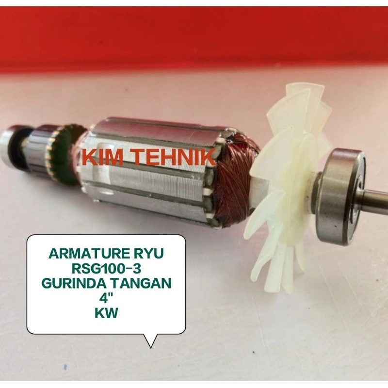 ARMATURE RYU RSG 100-3 ANGKER GURINDA TANGAN RYU RSG100-3 RSG 100 3 polos