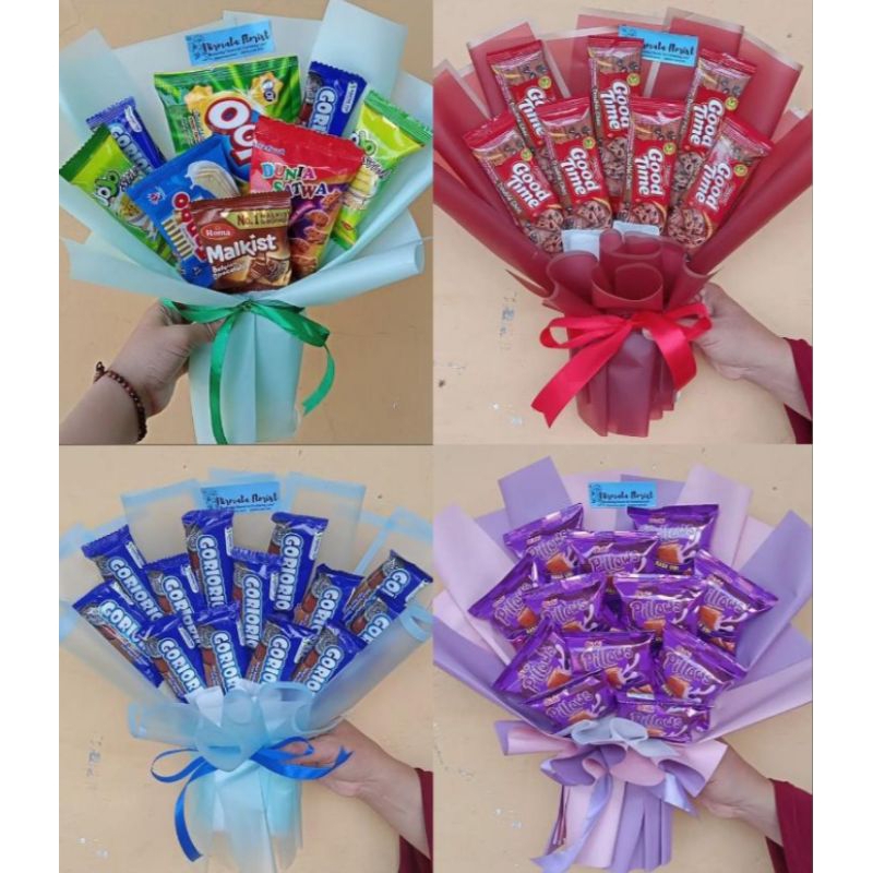 

SERBA SERBI SNACK BOUQUET BUKET BUCKET MERAH HIJAU UNGU BIRU PINK HADIAH WISUDA
