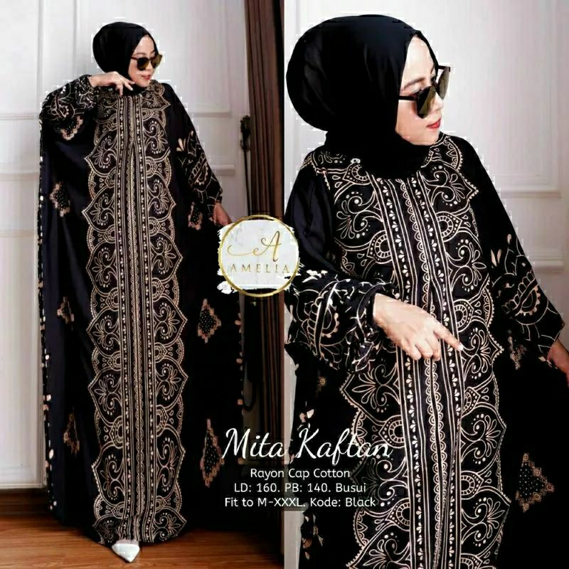 Kaftan Batik Wanita Jumbo Terbaru Kaftan Kondangan Mewah Elegan