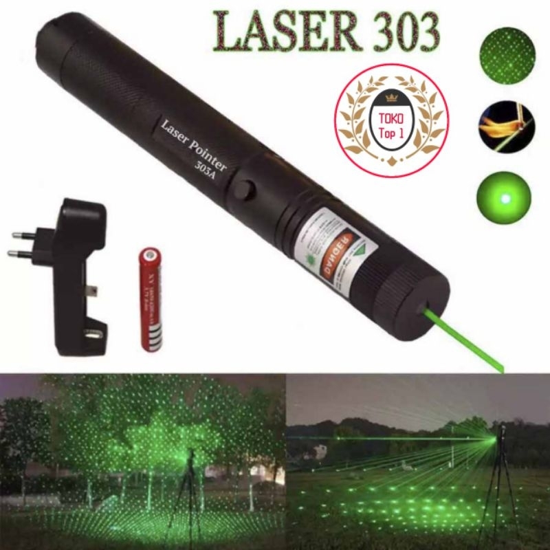 Green Laser Pointer 303 Original Berkualitas / Lsaer Hijou VARIASI /