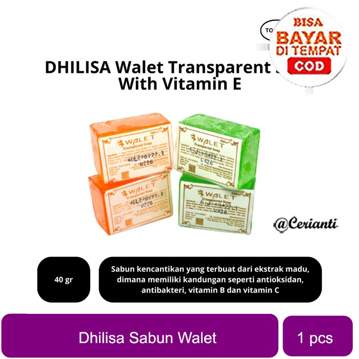 [BPOM] Dhilisa Walet Transparent Soap - Sabun Wajah Walet_Cerianti