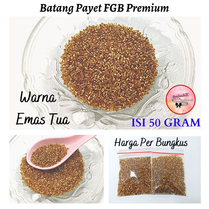 Payet Batang Bambu FGB Premium Mote Manik Premium 50 Gram