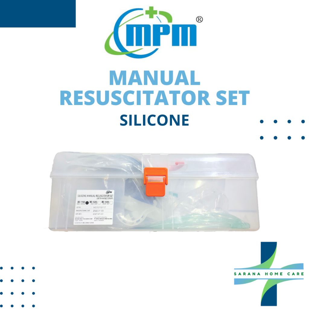 MPM Manual Resuscitator Set Silicone/ambubag/ambu bag/ alat bantu afas/ emergency/darurat