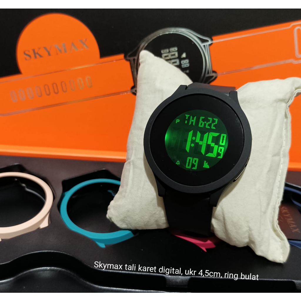 Jam Tangan Unisex Skymax 2218 Digital Sports Original Rubber Anti Air
