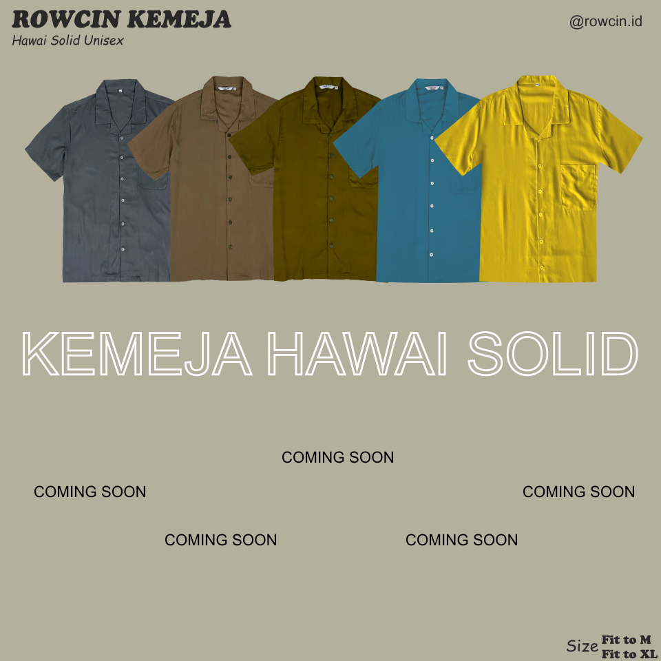 KEMEJA HAWAI POLOS UNISEX KATUN RAYON KEMEJA LENGAN PENDEK PART 2