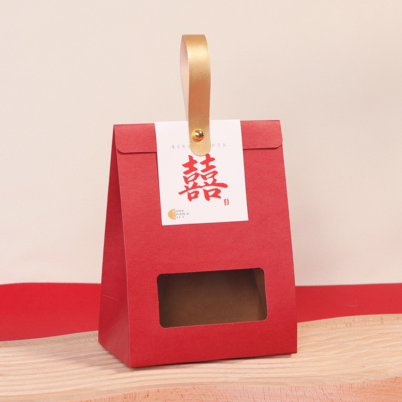 

kertas kraft kotak permen souvenir pernikahan - paper bag gable mika - tas permen kotak kertas souvenir wedding / tea pai / sangjit / shuangxi
