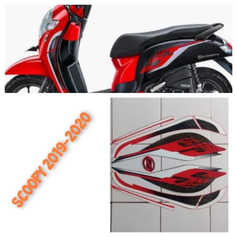 Striping stiker list body Honda Scoopy tahun 2019 - 2020 / List body stiker Honda Scoopy 2019 2020