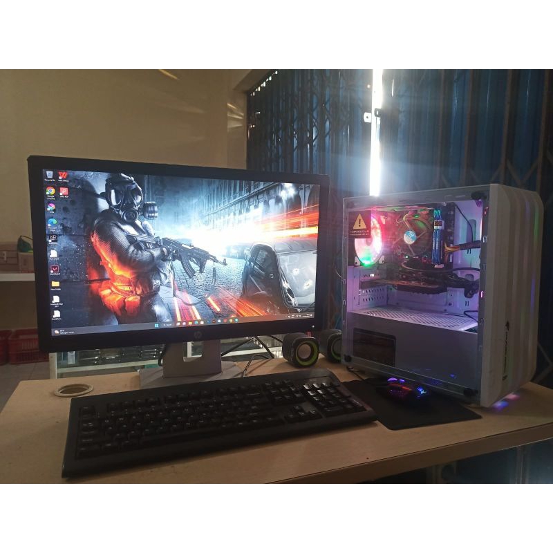 Komputer Pc Gaming&amp;Rendering Core i5  Ram 16Gb  Ssd 256Gb hdd 500Gb Vga 2Gb  Fullset Siap Pakai