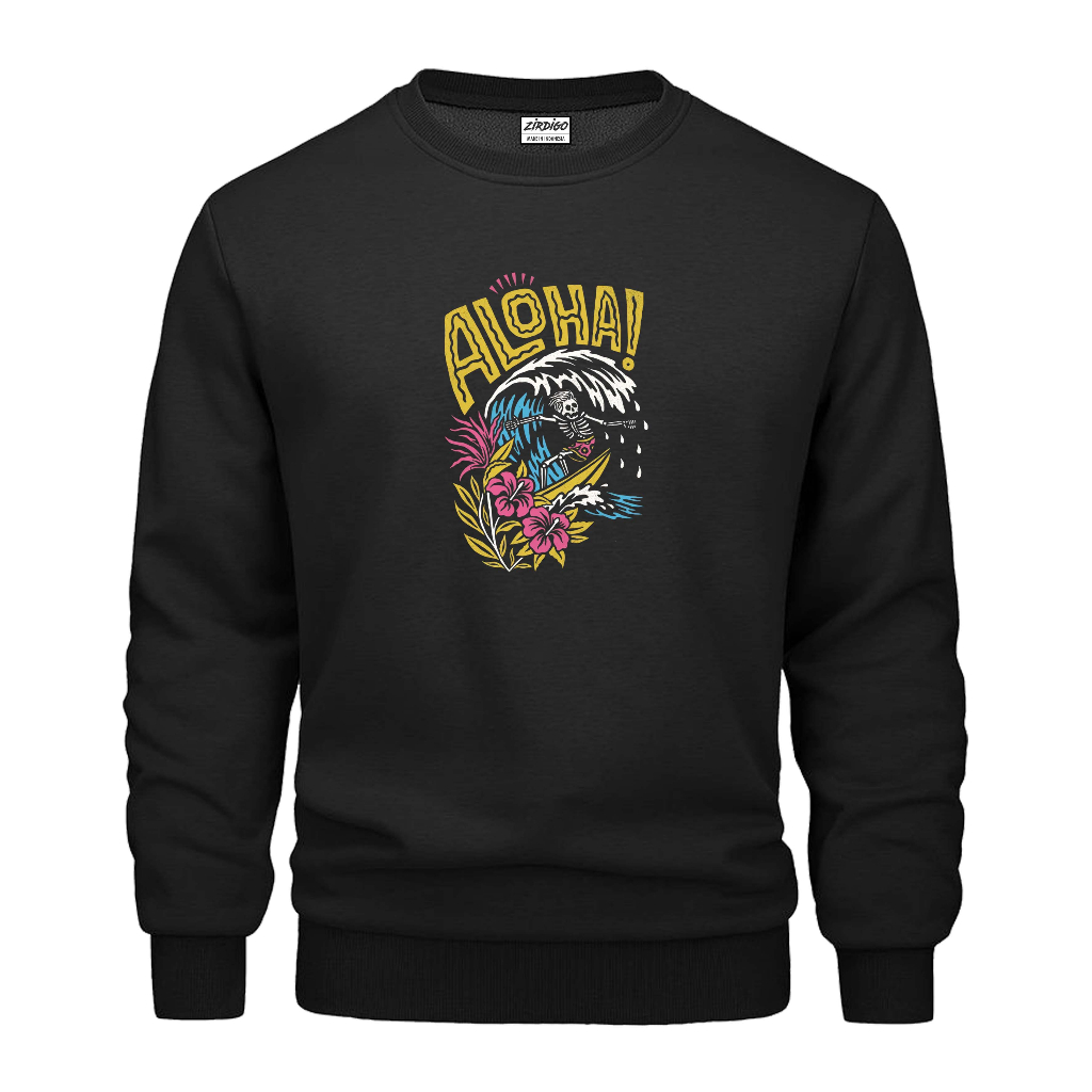 Zirdigo Sweater Basic Distro Aloha Print Quality