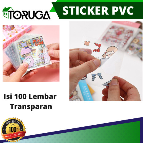 Sticker PVC Waterproof Sticker Momo Dapat 1 Box Isi 100 Lembar Kotak Box Kecil